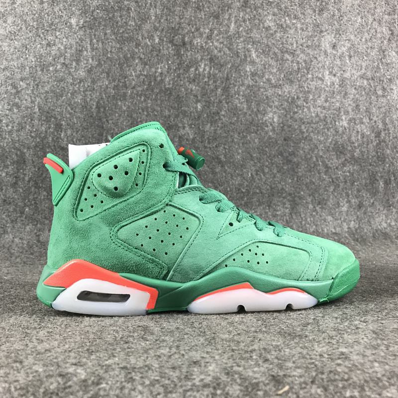 2017 Men Air Jordan 6 Retro Grass Green Red Shoes